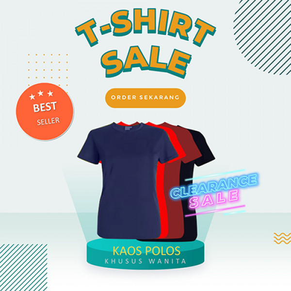 Kaos Polos Premium Wanita Lengan Pendek