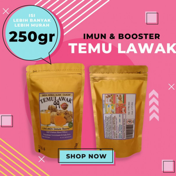 Temulawak Bubuk 250 gram Curcuma Xanthorrhiza